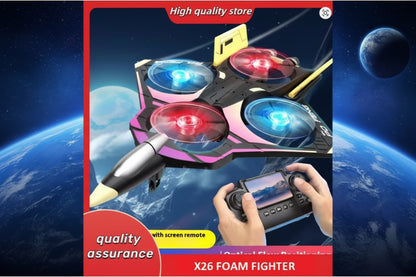 X26 Brushless Fighter Jet RC Plane with Screen and Camera