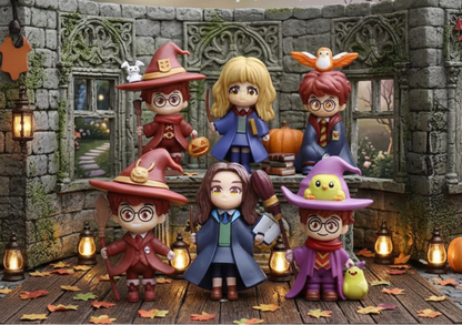 Harry Potter Magic Hogwarts Academy Student Mini Figure Set of 6 (6 cm)