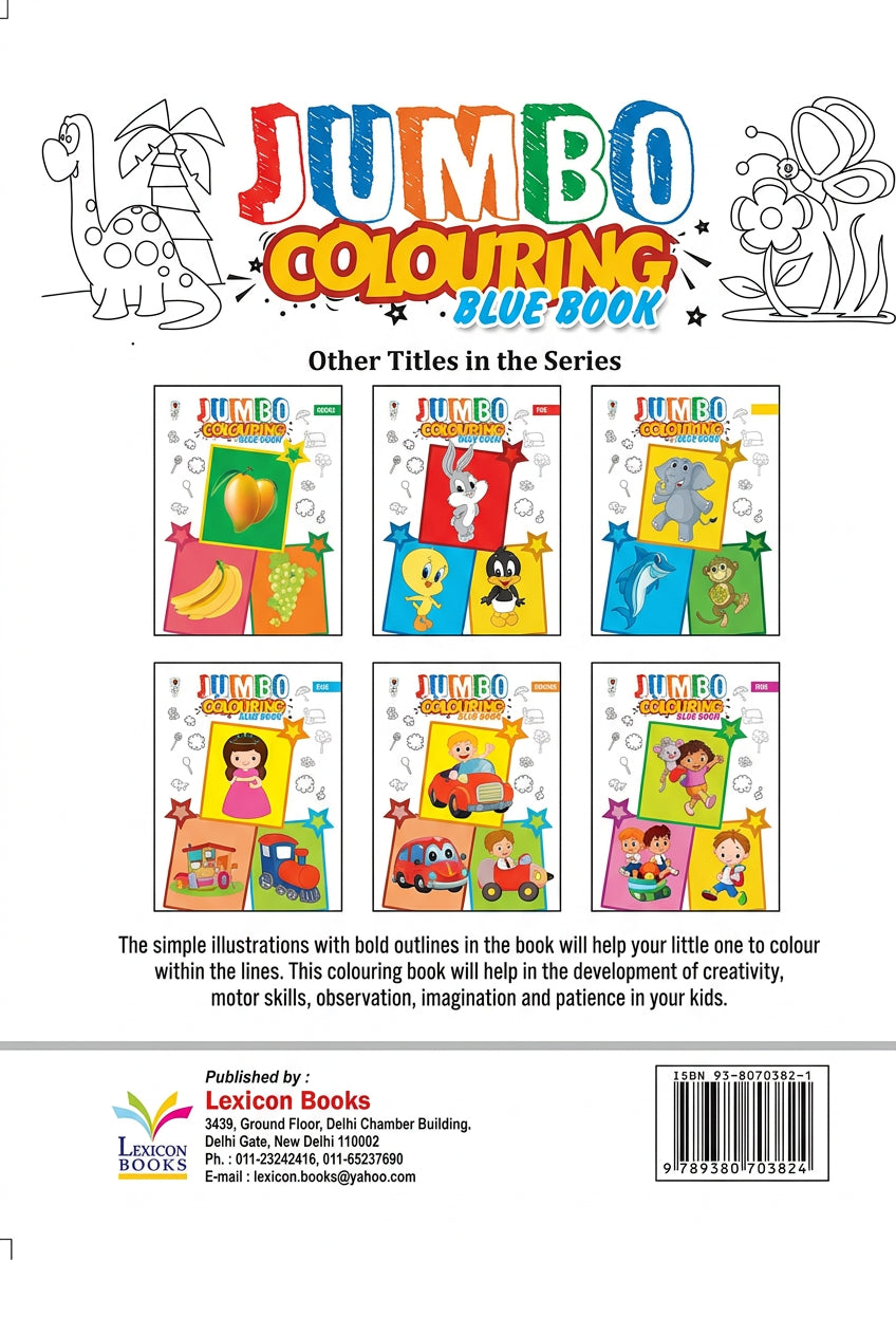 Jumbo Colouring Book - Blue (Paperback)