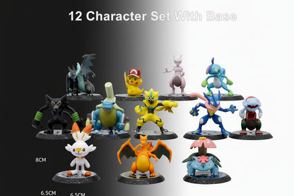 Pokémon Generation 1 Battle Collectible Figurines Set (12 Pcs)
