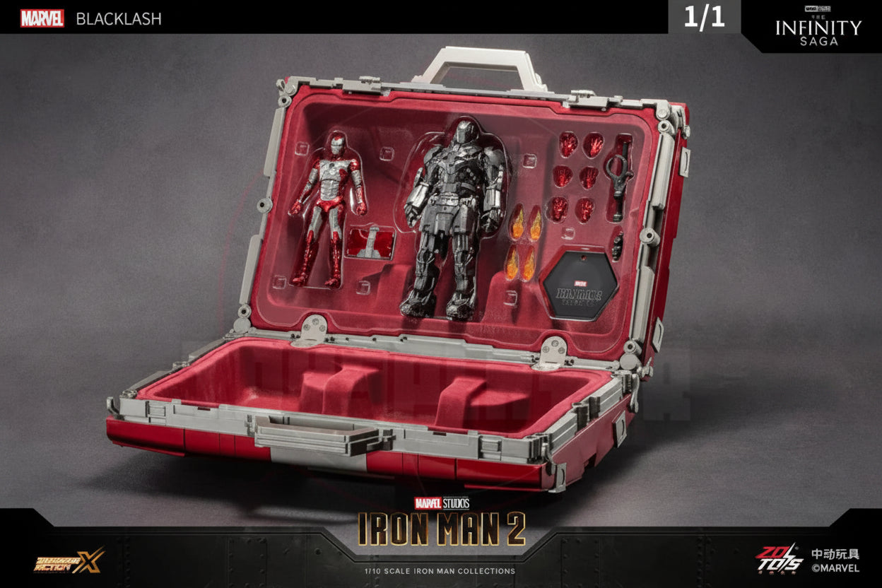 ZD Toys Iron Man MK5 Life Size Suitcase With 7 Inch Mark 5 & Whiplash (Limited Edition)