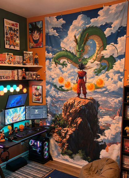 Son Goku Summoning Shenron – Dragon Ball Z Wall Tapestry
