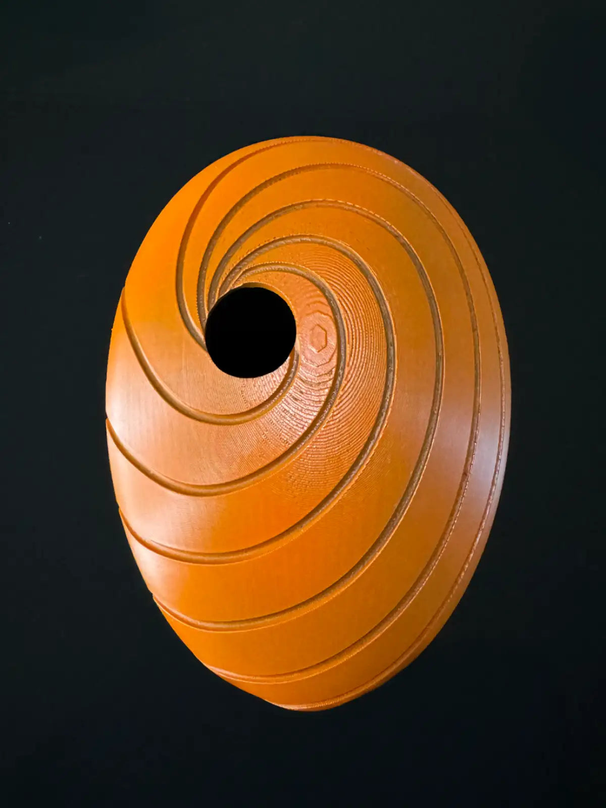 3D Printed Orange Swirl Mask (Tobi/Obito Inspired)