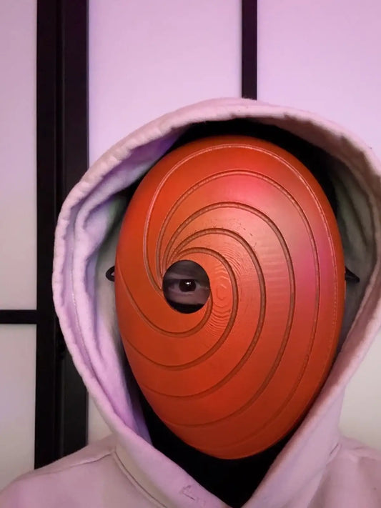 3D Printed Orange Swirl Mask (Tobi/Obito Inspired)