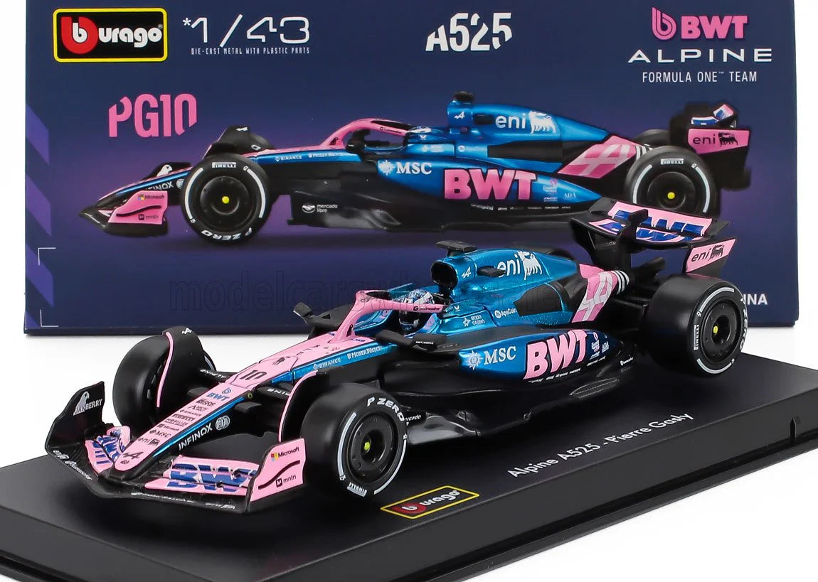 Bburago F1 BWT Alpine F1 Team A525 2025 Pierre Gasly 1/43 Scale