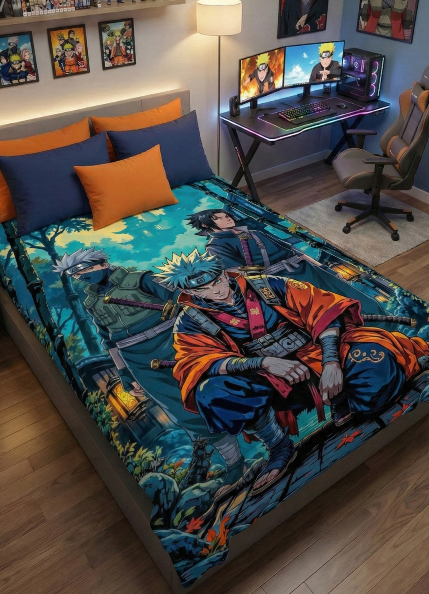 Team 7 Legends – Naruto, Sasuke & Kakashi Anime Wall Tapestry