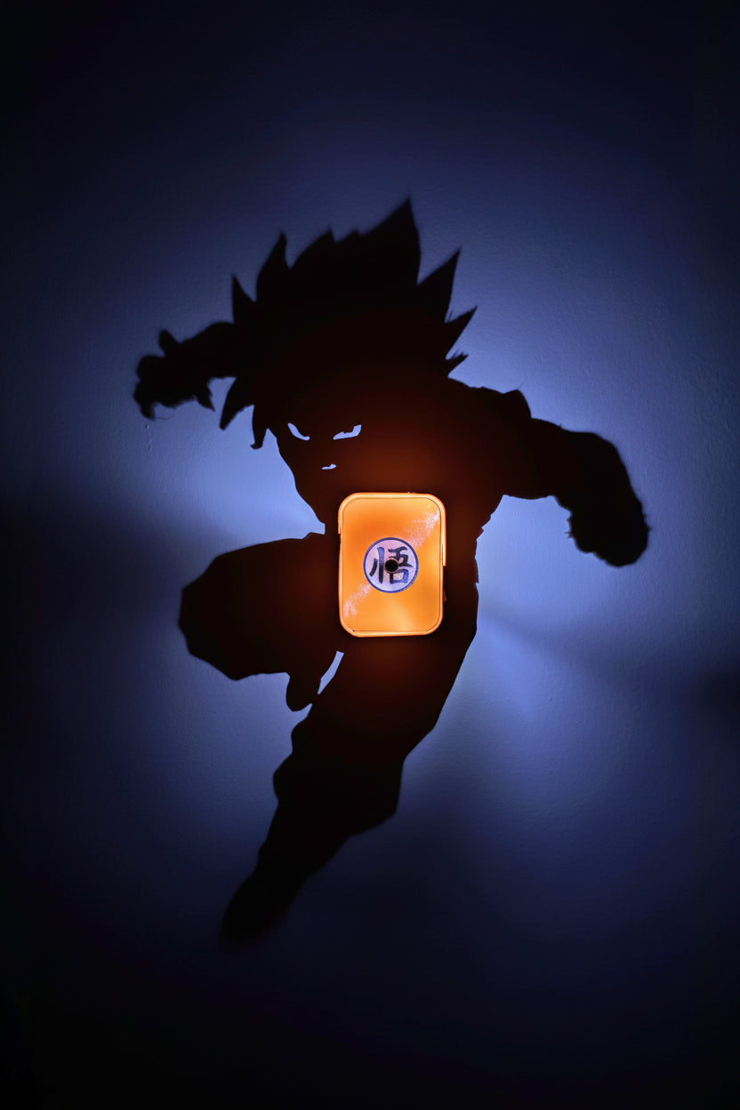 Goku Shadow Wall Lamp One Piece Anime 3D LED Illusion Night Light, USB Powered,Touch Control