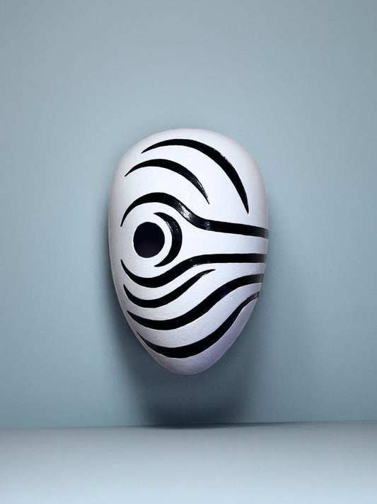 3D Printed White Striped Mask