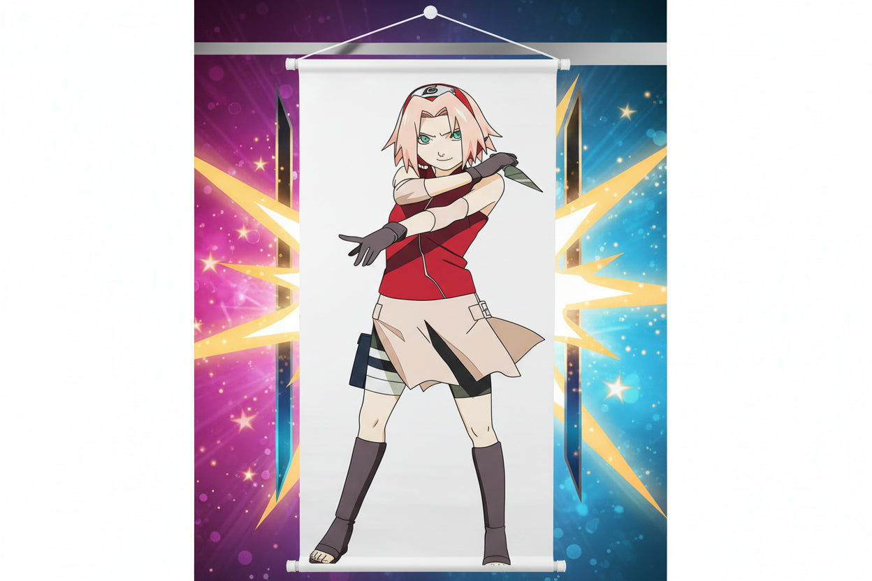Sakura Haruno Anime Naruto Wall Hanging Scroll Home Decor Wall Artwork Anime Canvas