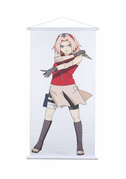 Sakura Haruno Anime Naruto Wall Hanging Scroll Home Decor Wall Artwork Anime Canvas