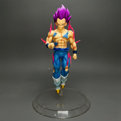 Dragon Ball Vegeta Purple Hair Battle Damaged Style, with Transparent Base 20cm Figure