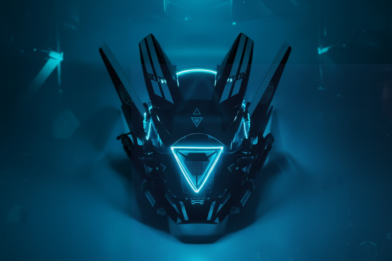 Cyberpunk Predator Helmet Halloween Cosplay LED Mask