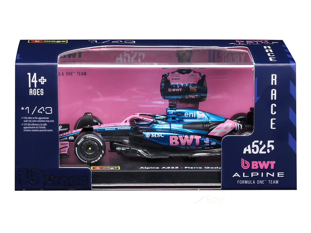 Bburago F1 BWT Alpine F1 Team A525 2025 Pierre Gasly 1/43 Scale