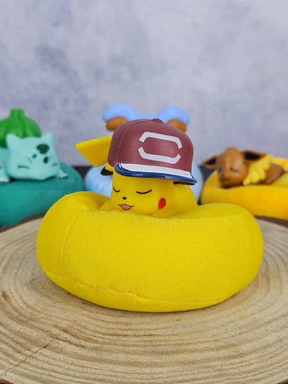 Pokemon Sleeping Figure Set - Set of 6 Collectible Miniatures