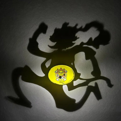 Luffy Shadow Wall Lamp One Piece Anime 3D LED Illusion Night Light, USB Powered,Touch Control