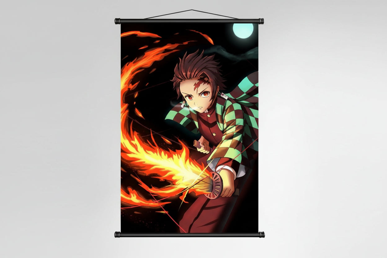 Demon Slayer Tanjiro Anime Wall Decor Wall Hanging Scroll