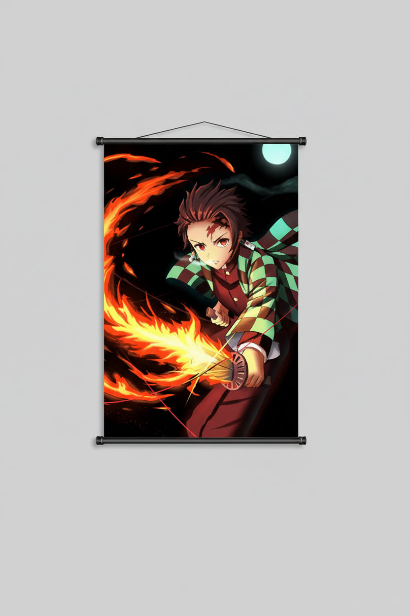 Demon Slayer Tanjiro Anime Wall Decor Wall Hanging Scroll
