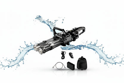 Gatling Electric Water Gun High-Pressure Automatic Rechargeable Long Range Outdoor Water Blaster Toy