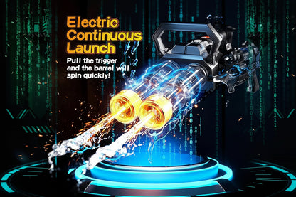 Gatling Electric Water Gun High-Pressure Automatic Rechargeable Long Range Outdoor Water Blaster Toy