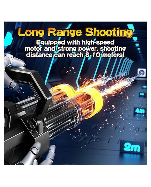 Gatling Electric Water Gun High-Pressure Automatic Rechargeable Long Range Outdoor Water Blaster Toy