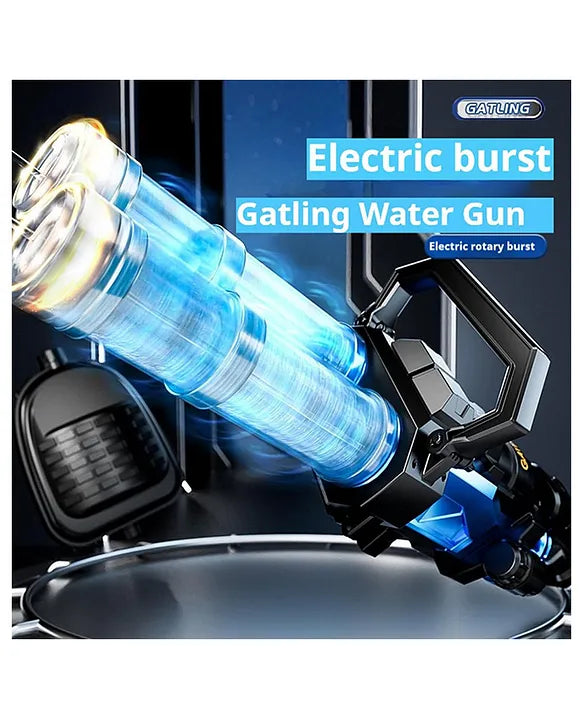 Gatling Electric Water Gun High-Pressure Automatic Rechargeable Long Range Outdoor Water Blaster Toy