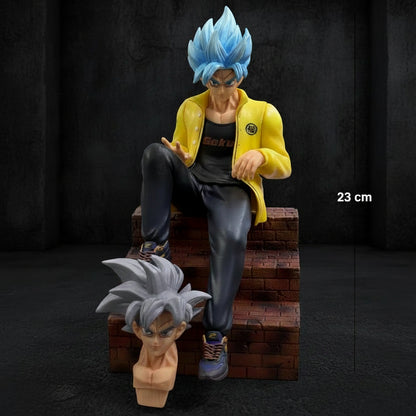DBZ Sitting Son Goku Collectible Action Figure 23cm