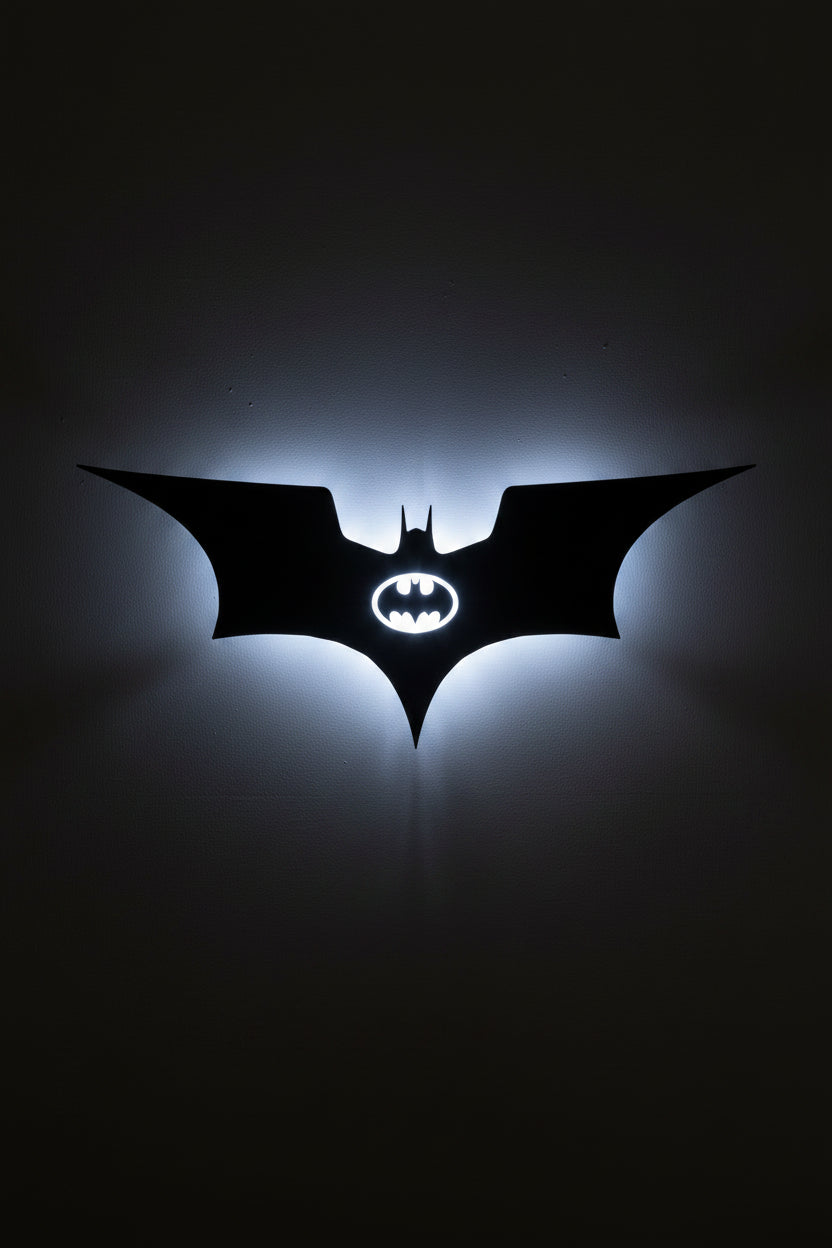 Batman Shadow Wall Lamp One Piece Anime 3D LED Illusion Night Light, USB Powered,Touch Control