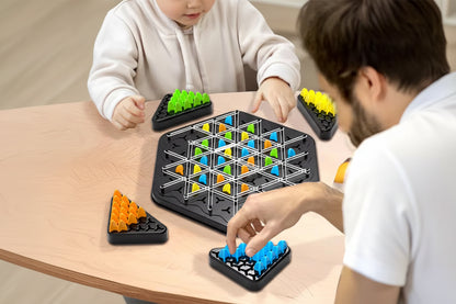 Chain Triangle Chess Game Triggle Rubber Band Game for Kids & Adults, Fun Family Board Game, Brain Teaser Puzzle, Interactive Chess Set for 2-4 Players