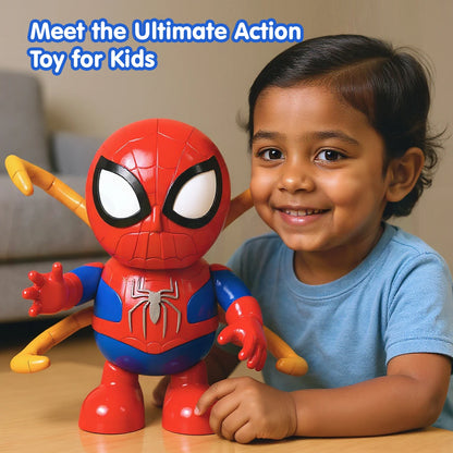 Dancing Spider-Man Action Figure Toy with Lights & Sounds for Kids