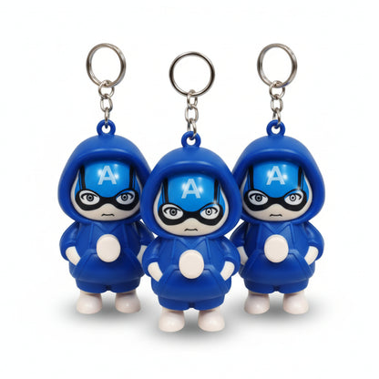 Captain America - 3 in 1 Superhero Face Changing Keychain Pack of 3 ( limited edition )