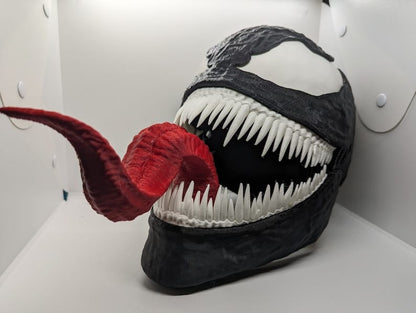 Venom Movie Inspired Mask Cosplaying Helmet with Tongue