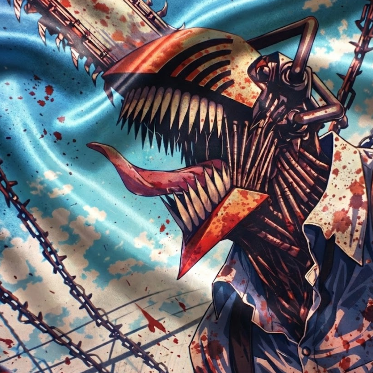 Chainsaw Man Tapestry for Home Bedroom Living Room (Multicolor)