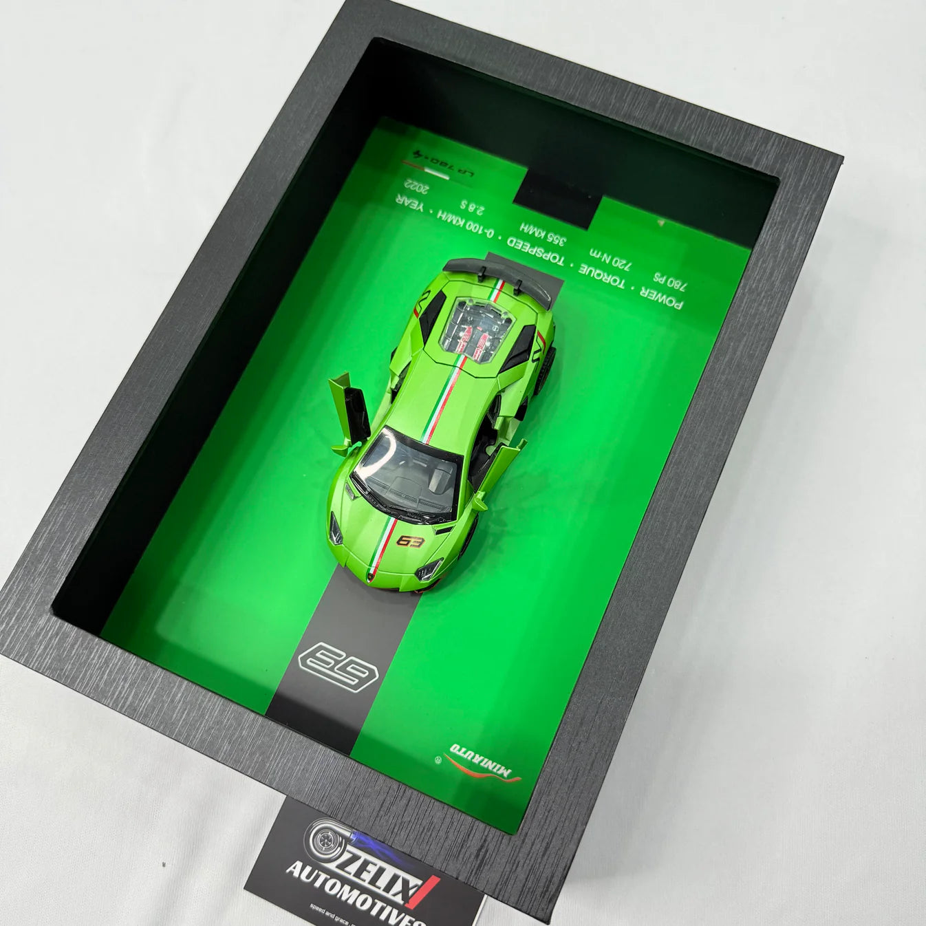 3D Car Frame Wall Art | Wooden Frame with Removable Die-Cast Cars
