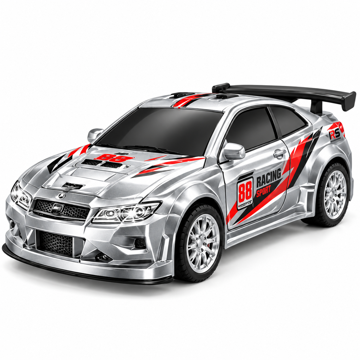 1:64 Mini RC Racing Car Toy - Silver Colour
