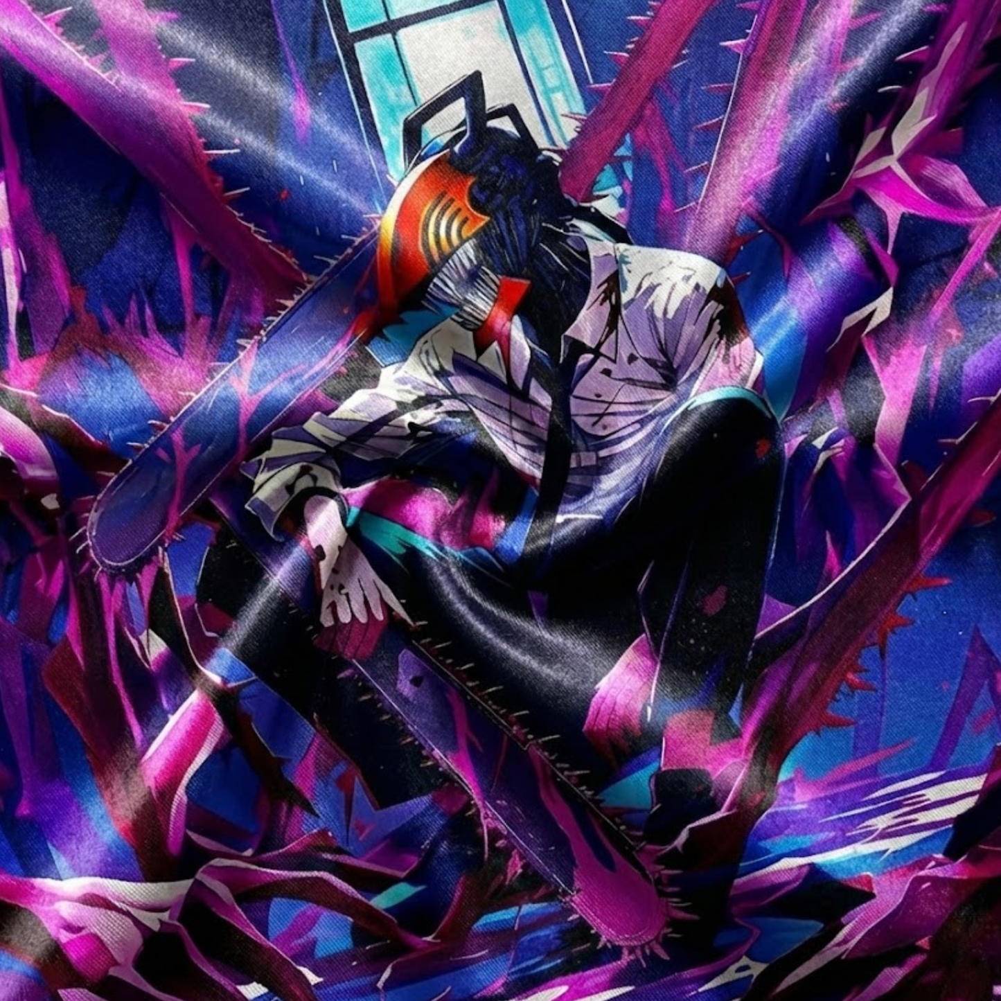 Denji Chainsaw Devil Mode – Chainsaw Man Anime Tapestry