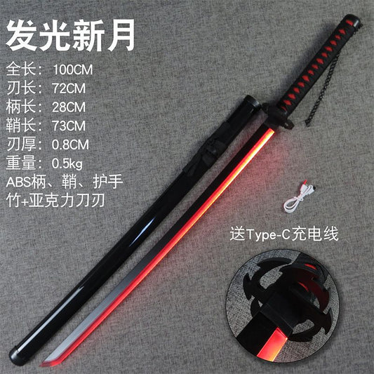 Ichigo's Tensa Zangetsu Light Up Katana - Red LED Light