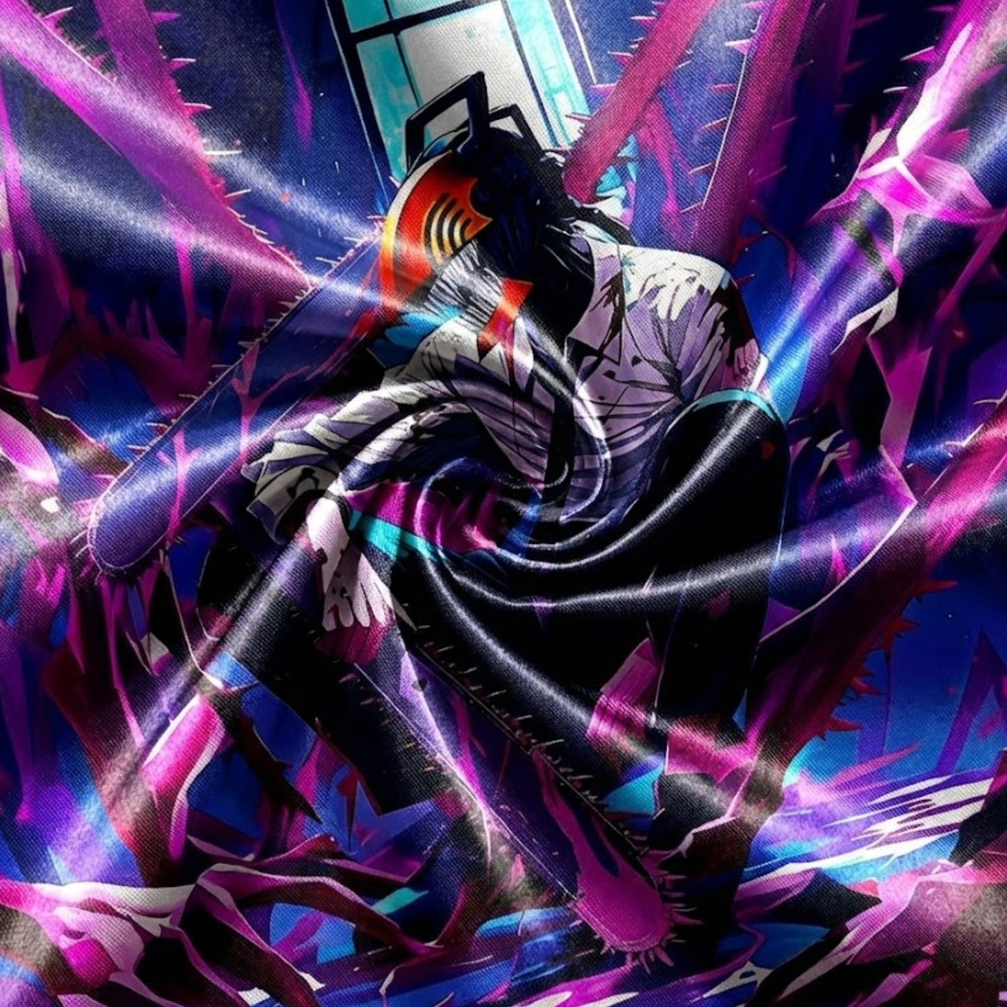 Denji Chainsaw Devil Mode – Chainsaw Man Anime Tapestry