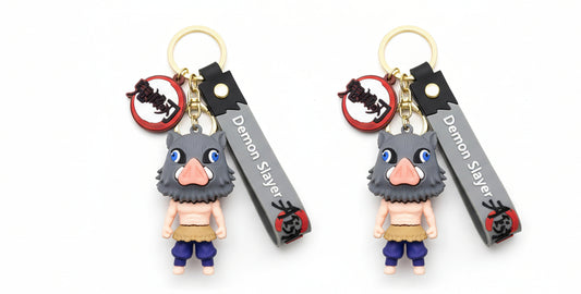 Demon slayer Anime Inosuke 3D Keychain Pack of 2