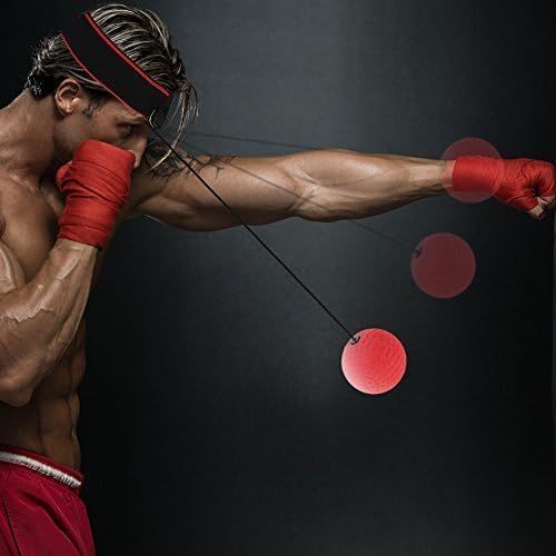 Punching Ball : Reflex Boxing Ball Training Improve Reaction Speed and Hand Eye Coordination with Headband Boxing Gear for MMA Equipment