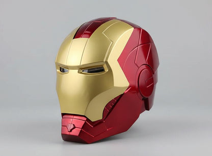 Iron Man Helmet MK 5 / Mark V Jarvis Luminous Manual Opening and Closing Wearable Cool  Cosplay Mask