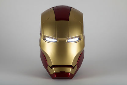 Iron Man Helmet MK 5 / Mark V Jarvis Luminous Manual Opening and Closing Wearable Cool  Cosplay Mask