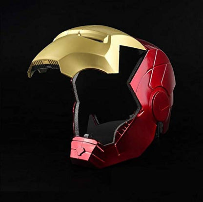 Iron Man Helmet MK 5 / Mark V Jarvis Luminous Manual Opening and Closing Wearable Cool  Cosplay Mask