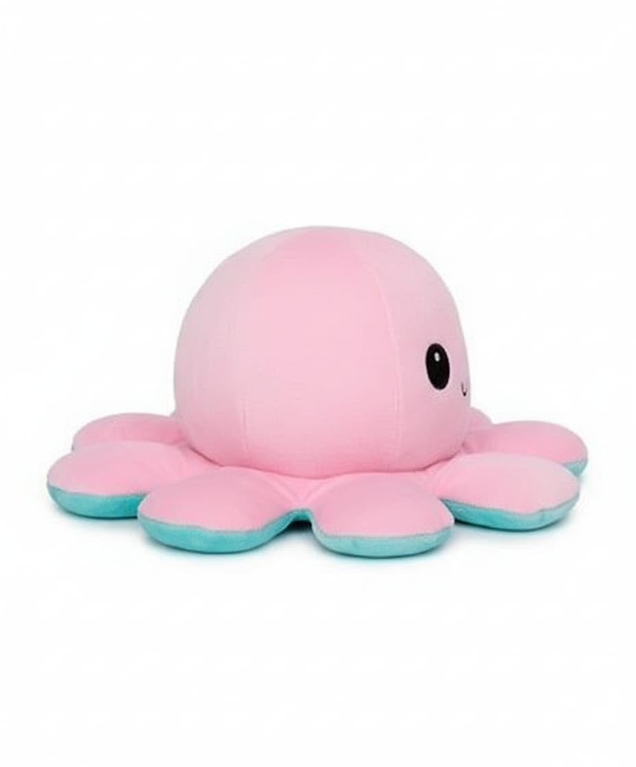 Reversible Octopus Plush Toy, Double-Sided Mood Flip Soft Stuffed Toy