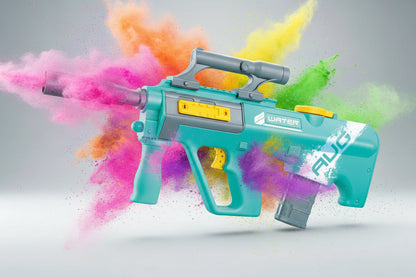 Electric Squirt Automatic Water Gun with 32 Ft Long Range, 500CC Capacity Super Water Blaster for Holi, Adults & Kids