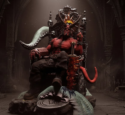 Throne Ascendant Hellboy Resin Statue 1/6 Scale 3D Printed Figure by Tibs 3D Studio – Premium Collector Edition