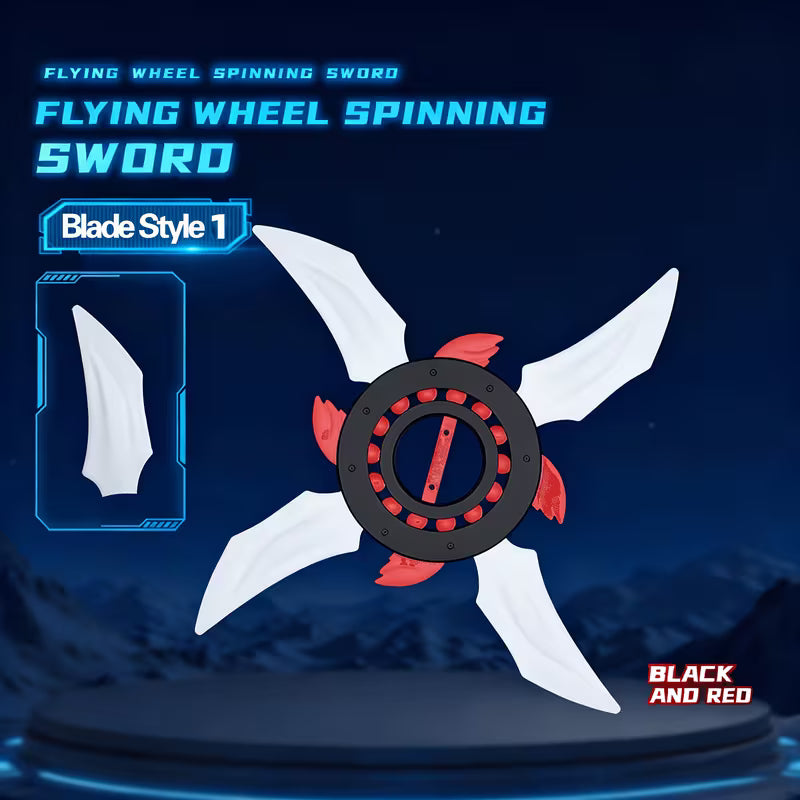 Flywheel Rotating Sword Shuriken Glowing Ninja Lightsaber Katana Blade Fidget Spinner Dart Toy