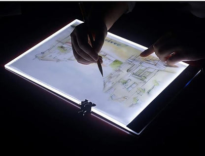 LED Light Tracing Pad Drawing Pad, Tracing Board with Type-C Charge Cable and Brightness Adjustable for Artists, Animation Drawing, Sketching, Animation, X-ray Viewing
