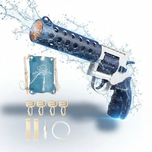Revolver Electric Water Gun - High-Pressure Soaker Water Gun | Long-Range Water Revolver Gun | Holi Water Gun (Random Colour)
