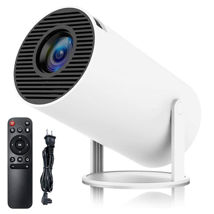 Portable Mini Projector, 4K 1080P Full HD Projector, Support Video Projector, WiFi 5G BT 5.0, Cinema Projector 180° Can Be Rotated, Android 11, Compatible with TV Stick/Windows/iOS/Android for Kids and Adults.
