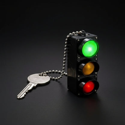 Traffic Light LED Keychain Lights Up And Glows!